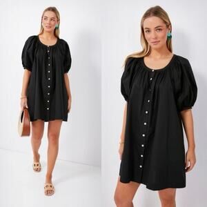 Tuckernuck Pomander Place 100% Cotton Black Cassia Mini Dress Size XXL
